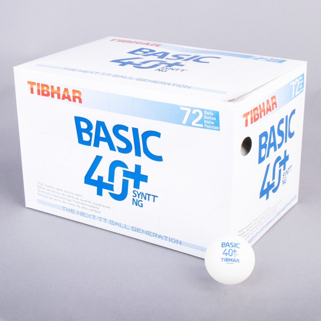 BOLA TÉNIS DE MESA TIBHAR BASIC 40+ SYNTT NG (72 UNIDADES)