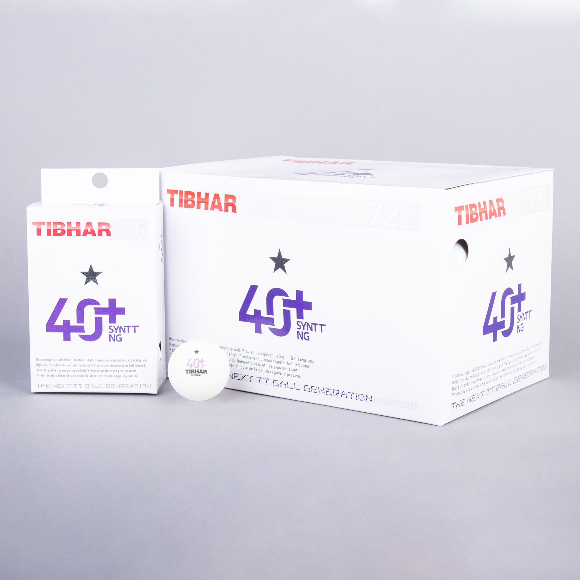 TABLE TENNIS BALL TIBHAR 40+ SYNTT NG