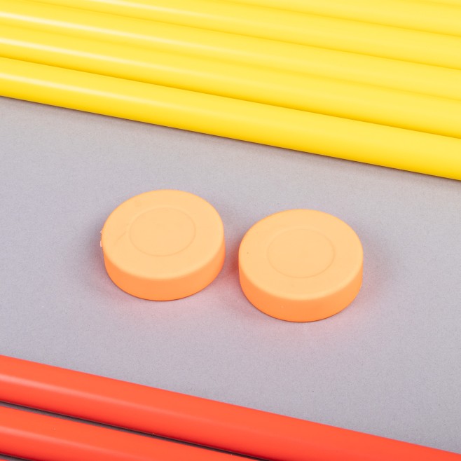 HOCKEY KIT 12 PVC STICKS WITH 2 DISCS