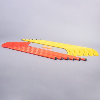 HOCKEY KIT 12 PVC STICKS WITH 2 DISCS