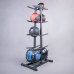 BLACK DOUBLE MEDICINAL BALL HOLDER