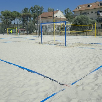 PORTER�A BALONMANO DE PLAYA ALUMINIO REDONDO
