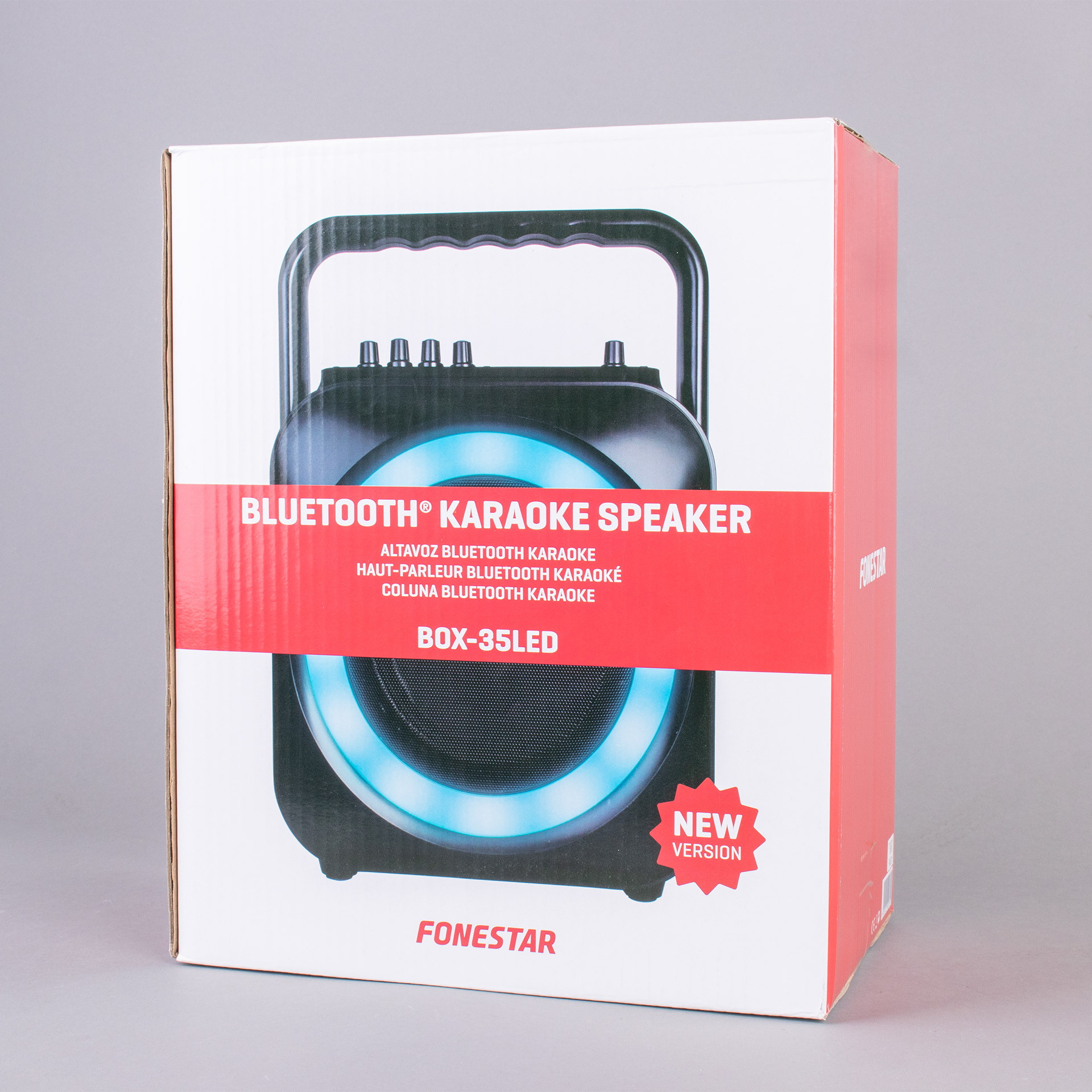 SISTEMA DE SONIDO PORTÁTIL FONESTAR BOX 35LED BATERÍA Y MICR