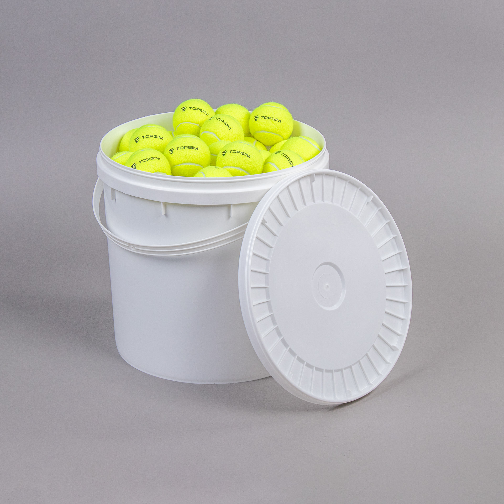 CUBO DE PELOTAS DE TENIS DE CAMPO TOPGIM (72 UNIDADES)