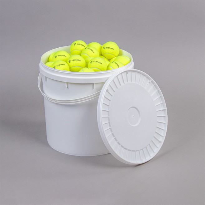 CUBO DE PELOTAS DE TENIS DE CAMPO TOPGIM (72 UNIDADES)