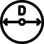 Diameter of 38 mm Diameter of 38 mm